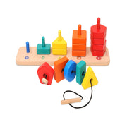 Open Ended 3 in 1 Stack and Sort Board With Lace