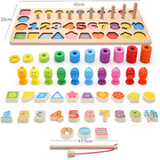 Open Ended 5 in 1 Wooden Number Learning Board