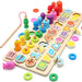 Open Ended 5 in 1 Wooden Number Learning Board-Learning & Education-Open Ended-Toycra