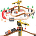 Open Ended 72PCS Tower Crane Wooden Train Set (Motorised Train)-Vehicles-Open Ended-Toycra