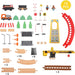 Open Ended 72PCS Tower Crane Wooden Train Set (Motorised Train)-Vehicles-Open Ended-Toycra