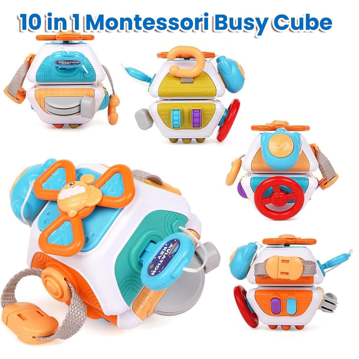 Open Ended 9 in 1 Montessori Tinker Activity Cube-Learning & Education-Open Ended-Toycra