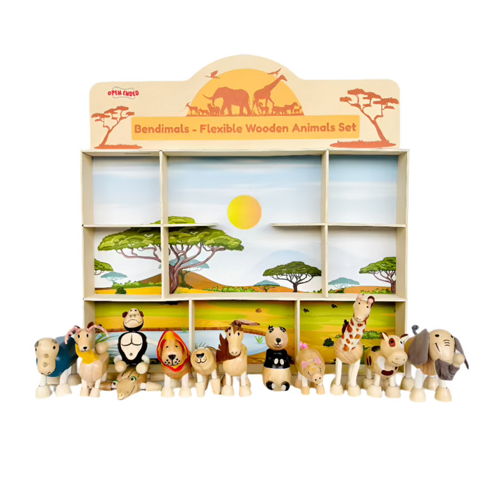 Open Ended Bendimals - Flexible Wooden Animals (Each Sold Separately)-Vehicles-Open Ended-Toycra