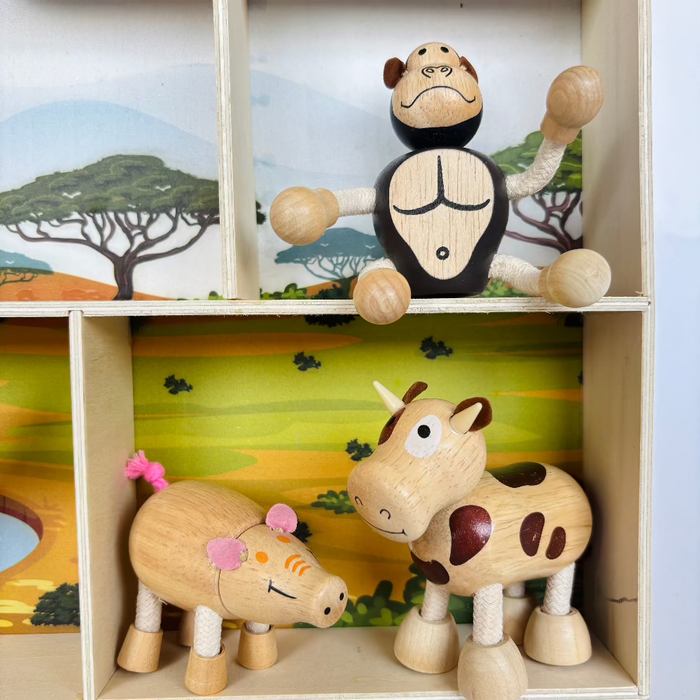 Open Ended Bendimals - Flexible Wooden Animals (Each Sold Separately)-Vehicles-Open Ended-Toycra