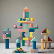 Open Ended Build It Up - 100 Pcs Wooden Blocks Set