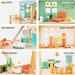 Open Ended Candy Wooden Dollhouse with 25 pcs Furniture Accessories-Pretend Play-Open Ended-Toycra