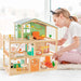 Open Ended Candy Wooden Dollhouse with 25 pcs Furniture Accessories-Pretend Play-Open Ended-Toycra