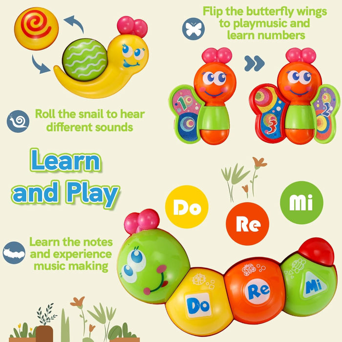 Open Ended Caterpillar Learning Table-Musical Toys-Open Ended-Toycra