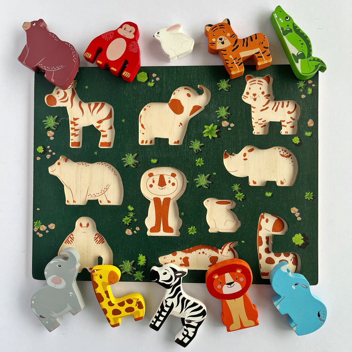 Open Ended Chunky Puzzle - Animals-Puzzles-Open Ended-Toycra