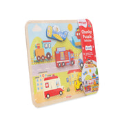 Open Ended Chunky Puzzle New Design - Vehicles (Includes - 7 Chunky self standing Vehicles)