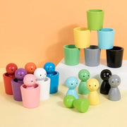 Open Ended Colour Sorting Cups with Peg dolls
