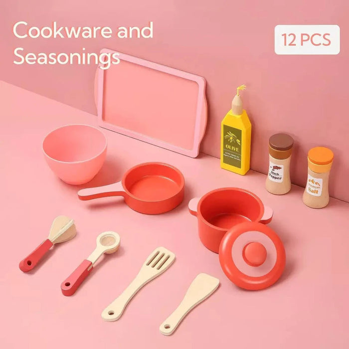 Open Ended Cookware Playset -12pcs-Pretend Play-Open Ended-Toycra