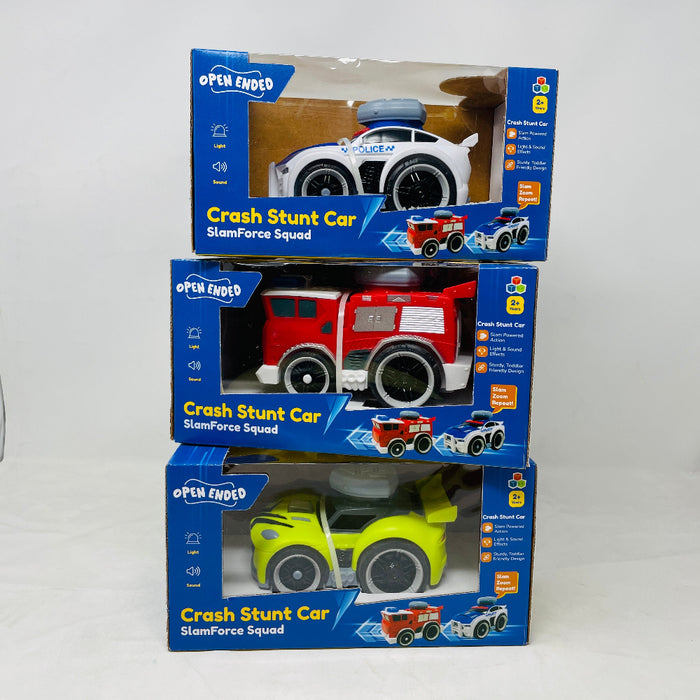 Open Ended Crash Stunt Car - Fire Truck-Vehicles-Open Ended-Toycra