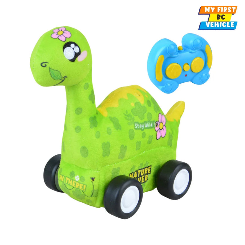 Open Ended Cuddle Wheels Dino Plush Remote Control Car