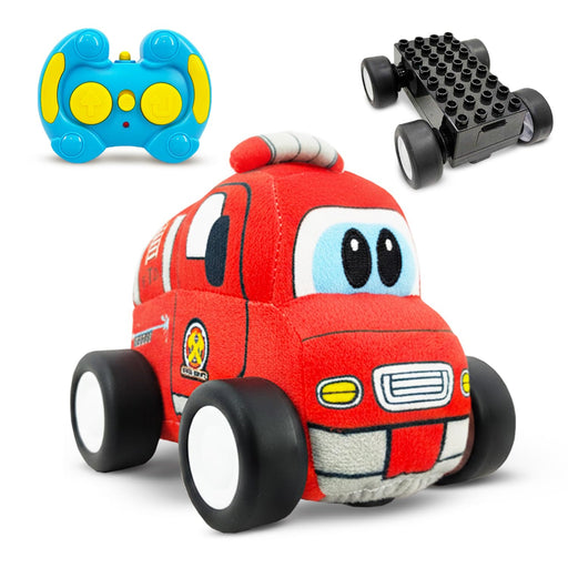 Open Ended Cuddle Wheels Fire Truck Plush Remote Control Car-RC Toys-Open Ended-Toycra