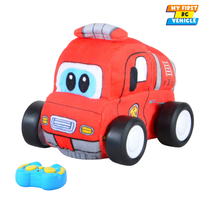 Open Ended Cuddle Wheels Fire Truck Plush Remote Control Car-RC Toys-Open Ended-Toycra