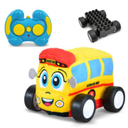 Open Ended Cuddle Wheels School Bus Plush Remote Control Car