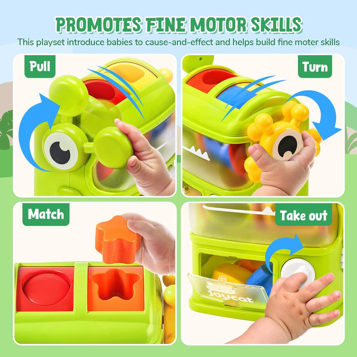 Open Ended Dino Feeder - Montessori Sensory Shape Sorter-Learning & Education-Open Ended-Toycra