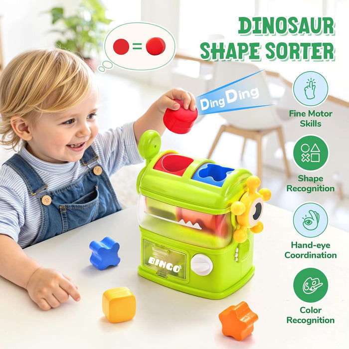 Open Ended Dino Feeder - Montessori Sensory Shape Sorter-Learning & Education-Open Ended-Toycra