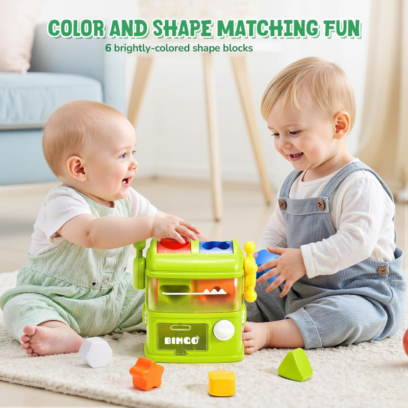 Open Ended Dino Feeder - Montessori Sensory Shape Sorter