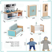 Open Ended Dollhouse Furniture Set - Blue