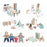 Open Ended Dollhouse Furniture Set - Blue