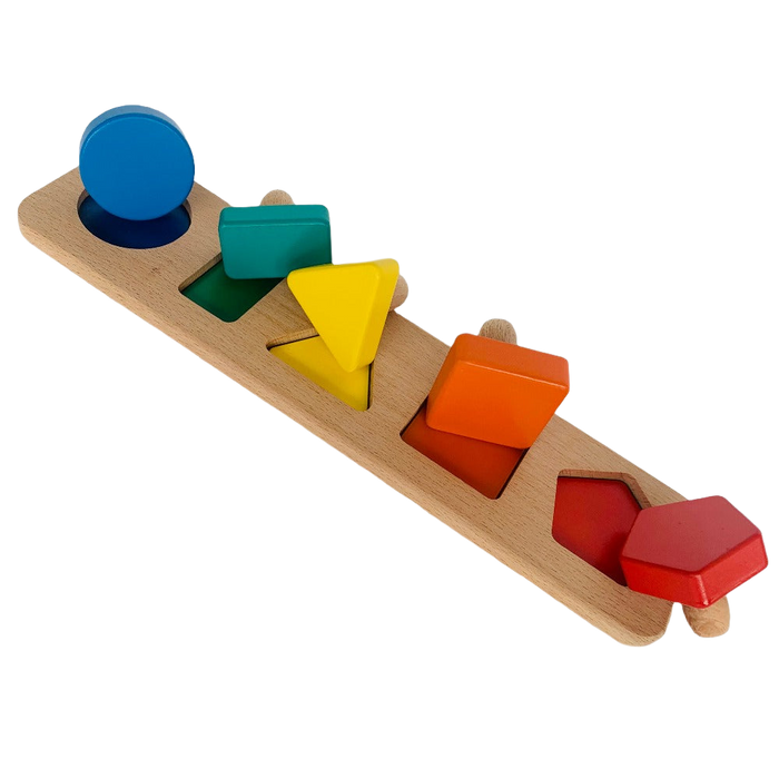 Open Ended First Jumbo Knob Wooden Shape Puzzle-Motor Skills-Open Ended-Toycra