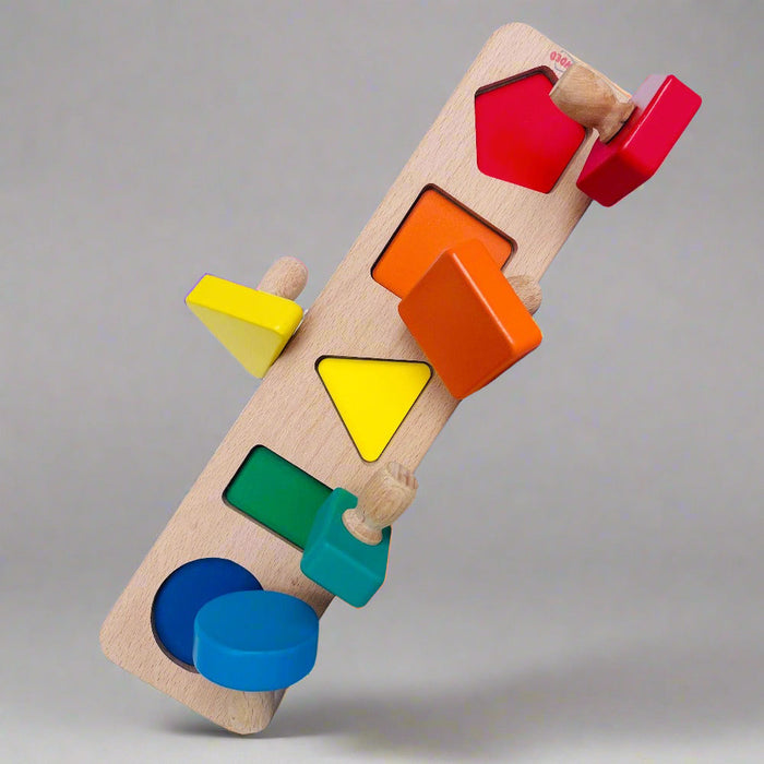 Open Ended First Jumbo Knob Wooden Shape Puzzle — Toycra