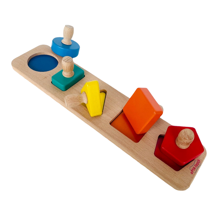 Open Ended First Jumbo Knob Wooden Shape Puzzle — Toycra