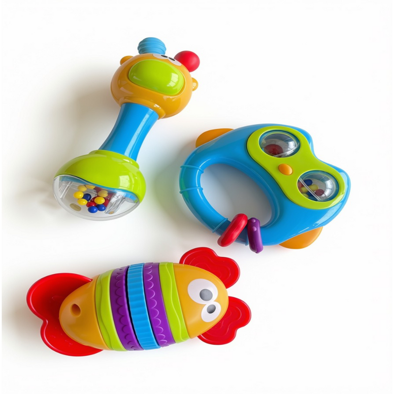Open Ended First Senses Baby Rattle -3 pcs Set
