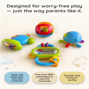 Open Ended First Senses Baby Rattle - 4 pcs Set