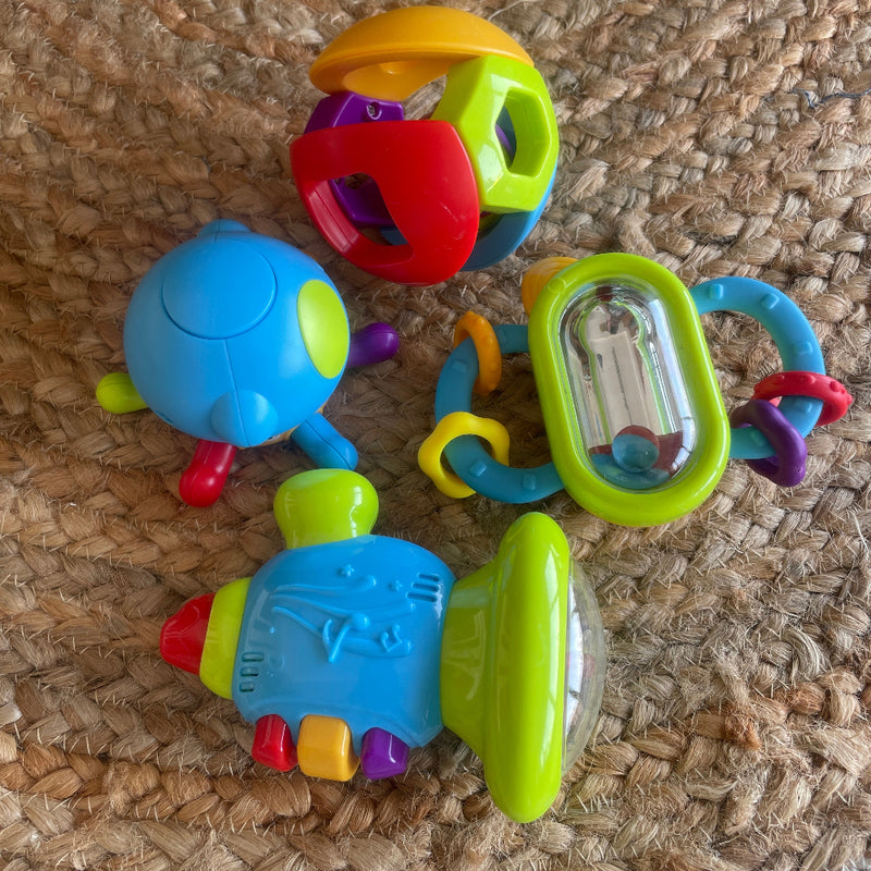 Open Source Baby Rattle Open Ended First Senses Baby Rattle - 4 pcs Set | Buy Online at Toycra