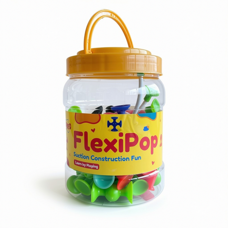 Open Ended FlexiPop Suction Construction Fun – 37 Pieces