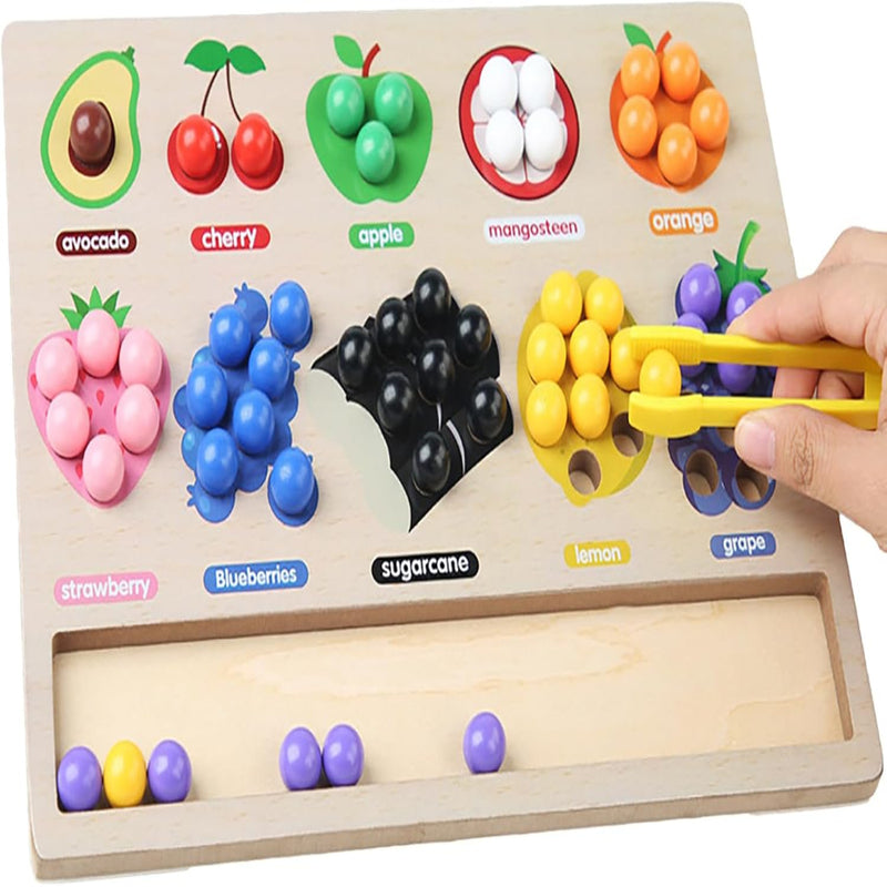 Open Ended Fruit Color Sorting Beads Game