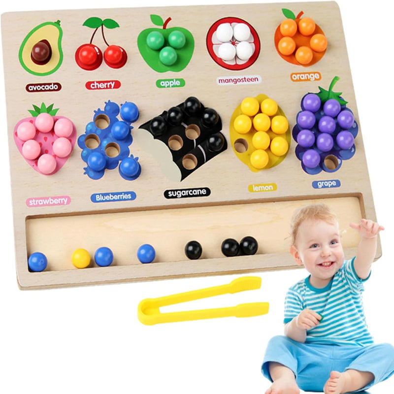 Open Ended Fruit Color Sorting Beads Game