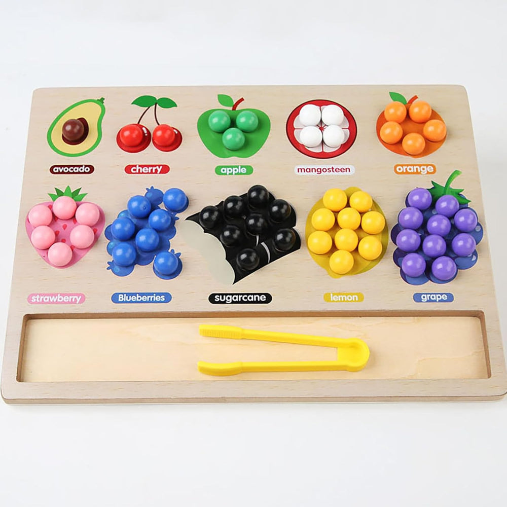 Open Ended Fruit Color Sorting Beads Game