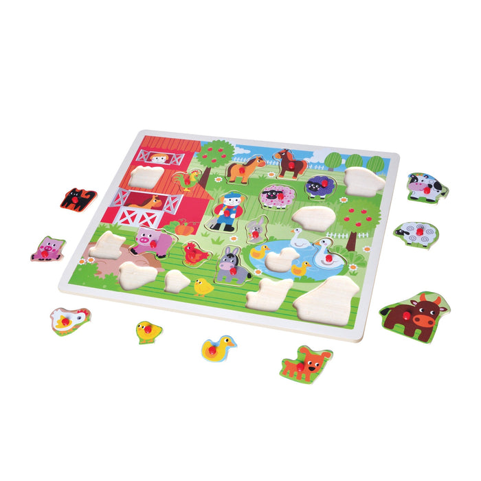 Open Ended Giant Peg Puzzle - Farm Animals — Toycra