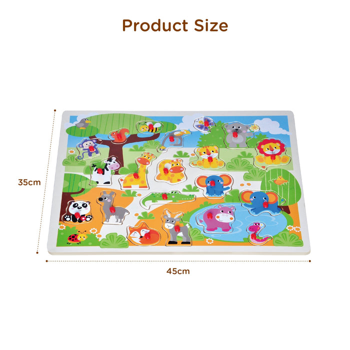 Open Ended Giant Peg Puzzle - Jungle Animals — Toycra