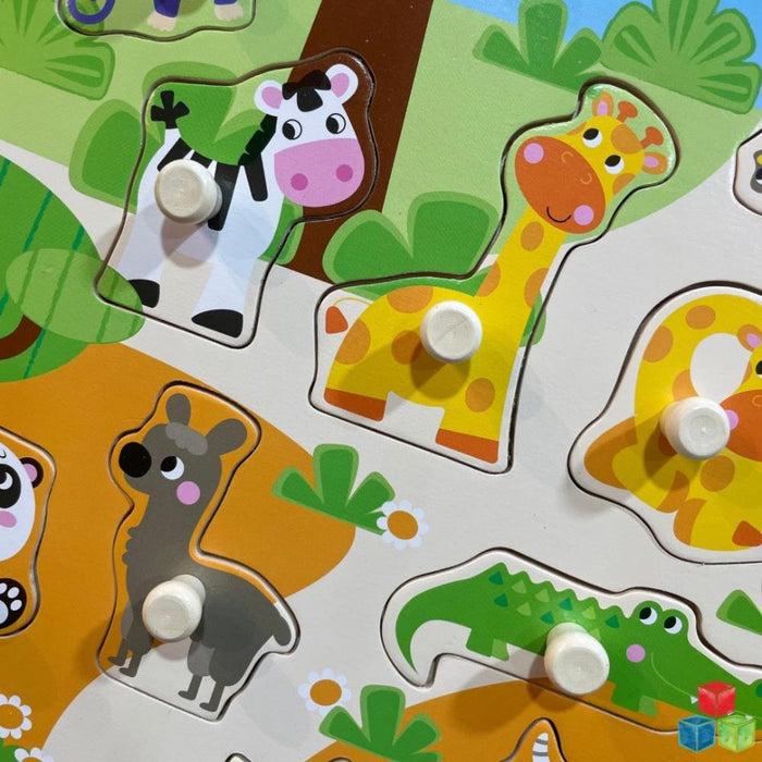 Open Ended Giant Peg Puzzle - Jungle Animals — Toycra