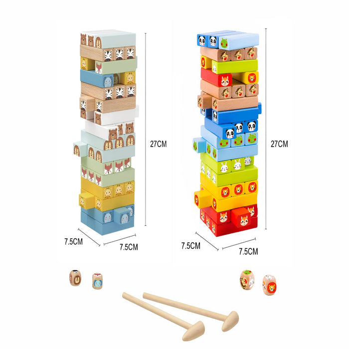 Open Ended Jungle Tumble Wooden Stacking Game