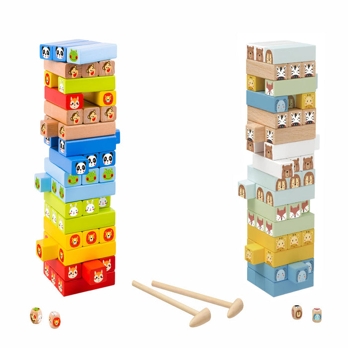 Open Ended Jungle Tumble Wooden Stacking Game