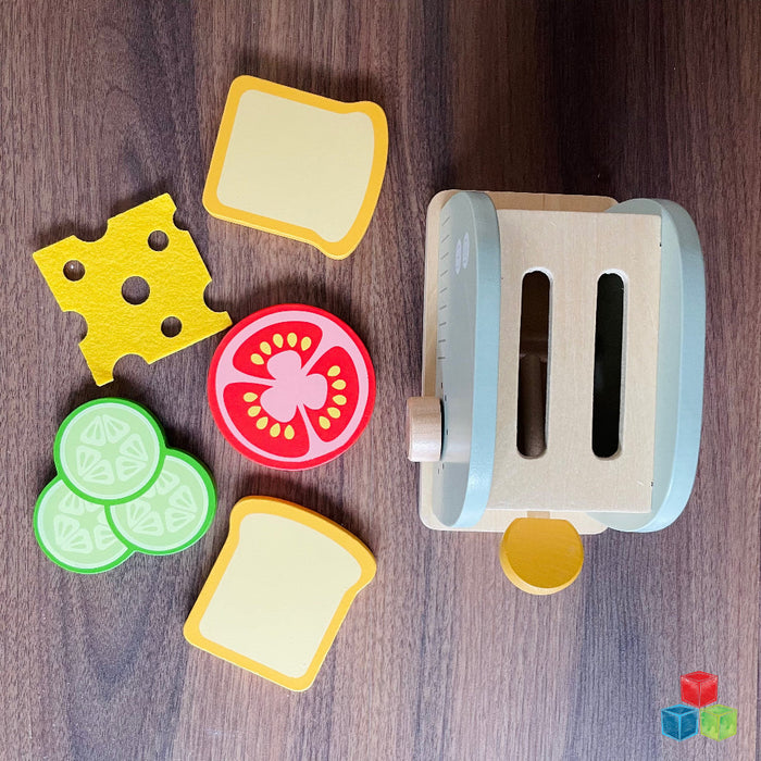 Open Ended Little Chef's Toaster Set -6 Pieces-Pretend Play-Open Ended-Toycra