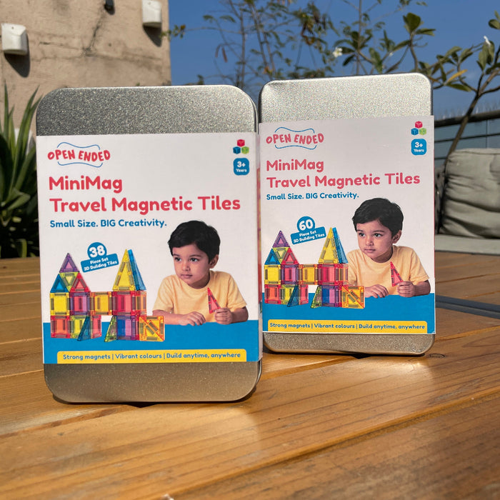 Open Ended MiniMag Travel Magnetic Tiles -38 Piece-Construction-Open Ended-Toycra