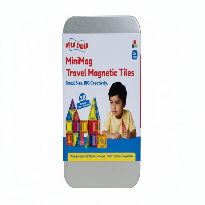 Open Ended MiniMag Travel Magnetic Tiles -38 Piece-Construction-Open Ended-Toycra
