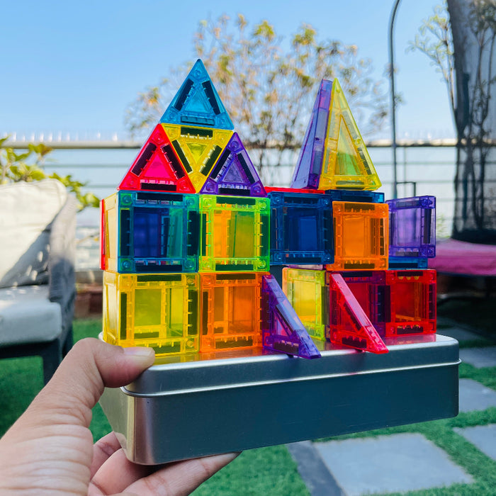Open Ended MiniMag Travel Magnetic Tiles -60 Piece-Construction-Open Ended-Toycra