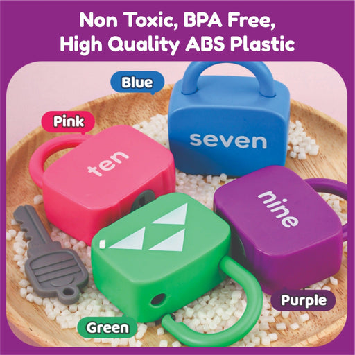 Open Ended Montessori Number Lock & Key Toy (20 pcs)-Learning & Education-Open Ended-Toycra