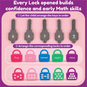 Open Ended Montessori Number Lock & Key Toy (20 pcs)-Learning & Education-Open Ended-Toycra