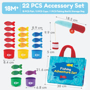 Open Ended Montessori Soft Cloth Fishing Adventure Set (22 Pcs)