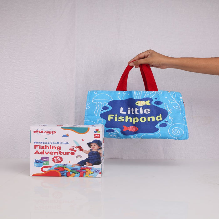 Open Ended Montessori Soft Cloth Fishing Adventure Set (22 Pcs)-Early Learning-Open Ended-Toycra