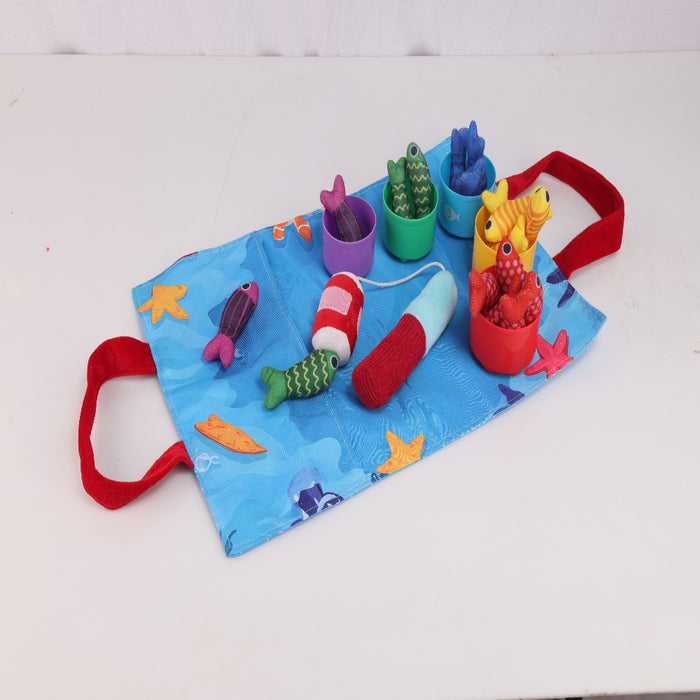 Open Ended Montessori Soft Cloth Fishing Adventure Set (22 Pcs)-Early Learning-Open Ended-Toycra